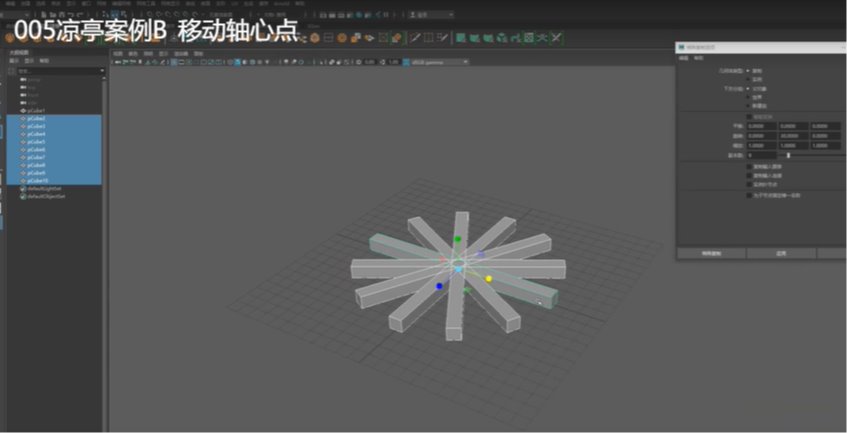 Maya基本操作-005凉亭案例